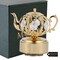 Matashi 24K Gold Plated Music Box with Crystal Studded Teapot Figurine - faux Elise